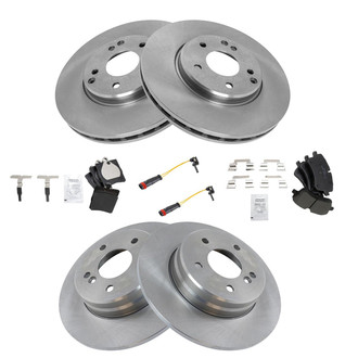 TRQ® - Front and Rear Disc Brake Kit with Ceramic Pads