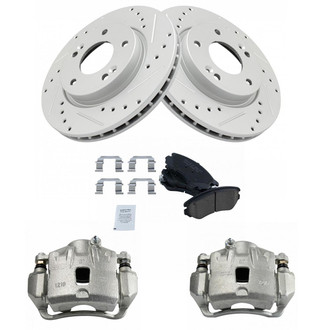 TRQ® - Performance Ceramic Front Brake Kit with Calipers