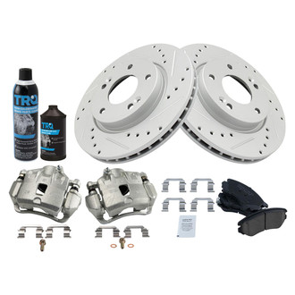 TRQ® - Performance Ceramic Front Brake Kit with Calipers