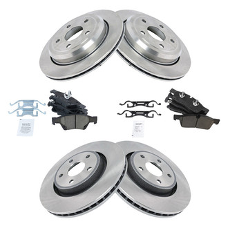 TRQ® - Front and Rear Disc Brake Kit with Ceramic Pads
