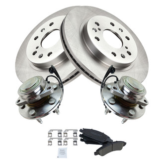 TRQ® - Front Disc Brake Kit with Ceramic Pads and Hub Assemblies