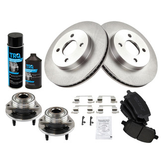 TRQ® - Performance Ceramic Front Brake Kit with Hub Assemblies