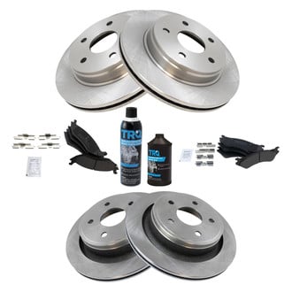 TRQ® - Disc Brake Kit with Semi-Metallic Pads and Shoes