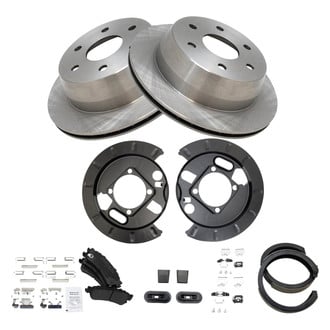 TRQ® - Disc Brake Kit with Semi-Metallic Pads and Shoes