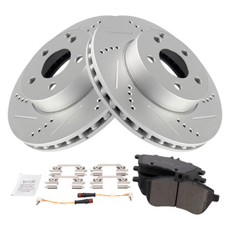 TRQ® - Performance Semi-Metallic Front Brake Kit