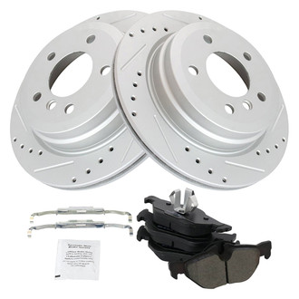 TRQ® - Performance Semi-Metallic Rear Brake Kit