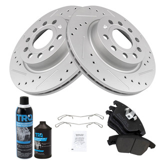 TRQ® - Performance Semi-Metallic Front Brake Kit