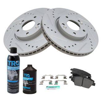 TRQ® - Performance Semi-Metallic Front Brake Kit