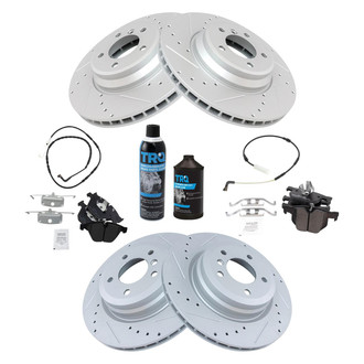TRQ® - Performance Semi-Metallic Front and Rear Brake Kit