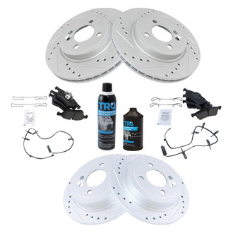 TRQ® - Performance Semi-Metallic Front and Rear Brake Kit
