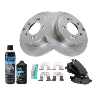 TRQ® - Rear Disc Brake Kit with Semi-Metallic Pads