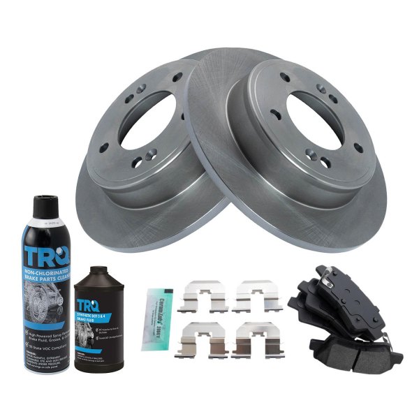 TRQ® - Rear Disc Brake Kit with Semi-Metallic Pads