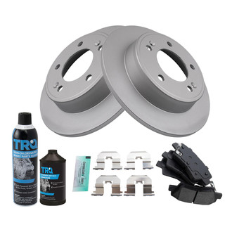 TRQ® - Rear Disc Brake Kit with Semi-Metallic Pads