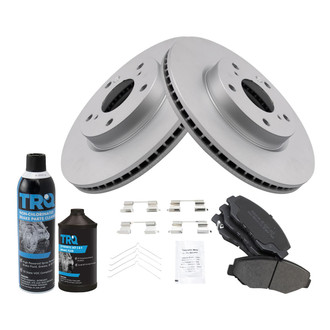 TRQ® - Front Disc Brake Kit with Semi-Metallic Pads