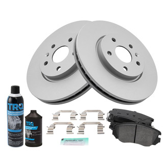 TRQ® - Front Disc Brake Kit with Semi-Metallic Pads