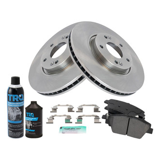 TRQ® - Front Disc Brake Kit with Semi-Metallic Pads