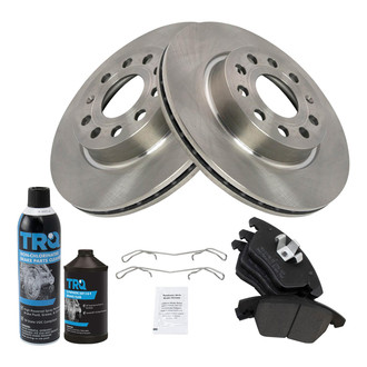 TRQ® - Front Disc Brake Kit with Semi-Metallic Pads