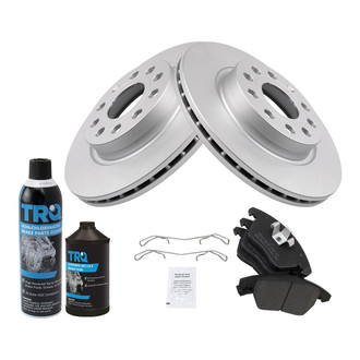 TRQ® - Front Disc Brake Kit with Semi-Metallic Pads