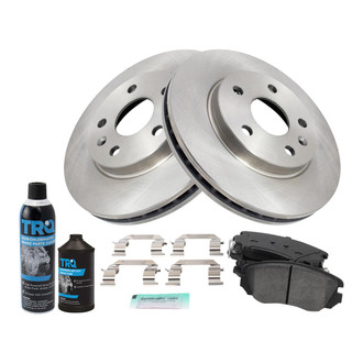 TRQ® - Front Disc Brake Kit with Semi-Metallic Pads