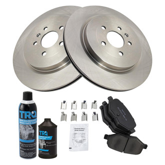 TRQ® - Rear Disc Brake Kit with Semi-Metallic Pads