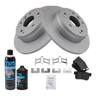 TRQ® - Rear Disc Brake Kit with Semi-Metallic Pads