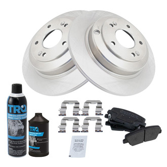TRQ® - Rear Disc Brake Kit with Semi-Metallic Pads