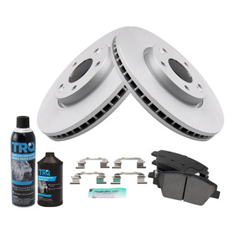 TRQ® - Front Disc Brake Kit with Semi-Metallic Pads
