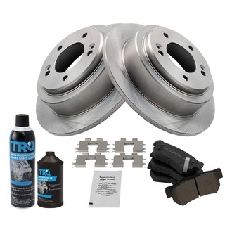 TRQ® - Rear Disc Brake Kit with Semi-Metallic Pads