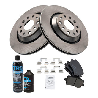 TRQ® - Rear Disc Brake Kit with Semi-Metallic Pads