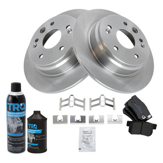 TRQ® - Rear Disc Brake Kit with Semi-Metallic Pads