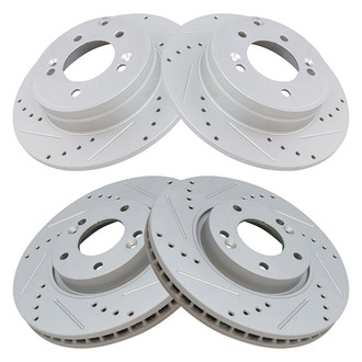 TRQ® - Performance Cross Drilled and Slotted Disc Brake Rotors