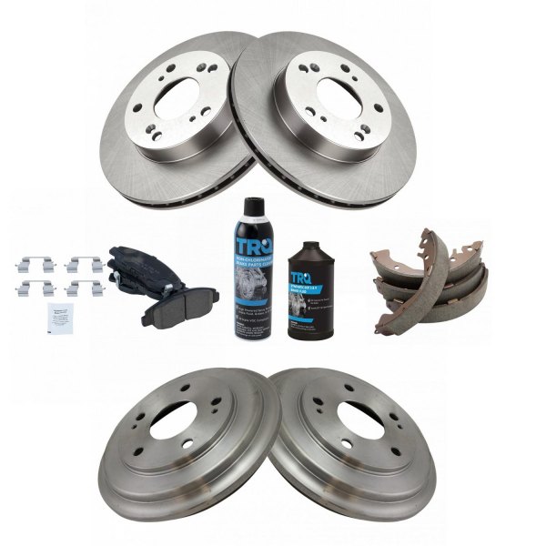 TRQ® - Front and Rear Disc Brake Kit with Ceramic Pads