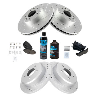 TRQ® - Performance Ceramic Front and Rear Brake Kit