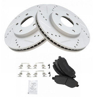 TRQ® - Performance Semi-Metallic Front Brake Kit