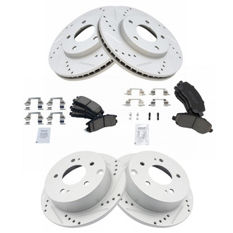 TRQ® - Performance Ceramic Front and Rear Brake Kit