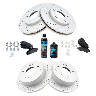 TRQ® - Performance Semi-Metallic Front and Rear Brake Kit