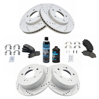 TRQ® - Performance Ceramic Front and Rear Brake Kit