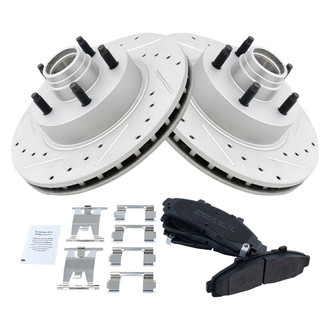 TRQ® - Performance Semi-Metallic Front Brake Kit