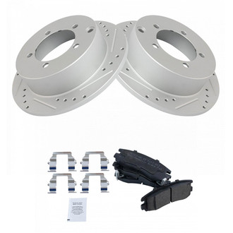 TRQ® - Rear Disc Brake Kit with Semi-Metallic Pads