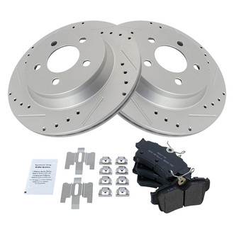 TRQ® - Performance Semi-Metallic Rear Brake Kit