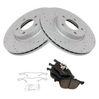 TRQ® - Performance Semi-Metallic Front Brake Kit