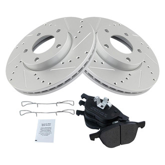 TRQ® - Performance Semi-Metallic Front Brake Kit