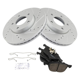 TRQ® - Performance Semi-Metallic Front Brake Kit