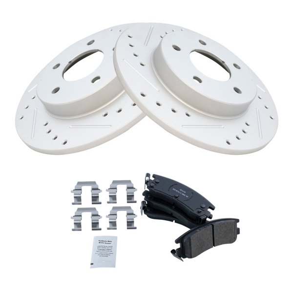 TRQ® - Rear Disc Brake Kit with Semi-Metallic Pads