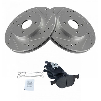 TRQ® - Performance Semi-Metallic Front Brake Kit
