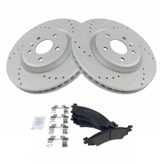 TRQ® - Performance Semi-Metallic Front Brake Kit
