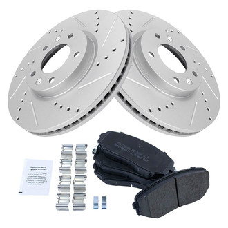 TRQ® - Performance Semi-Metallic Front Brake Kit