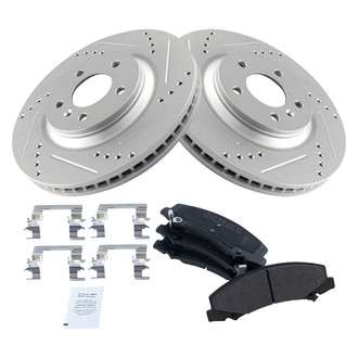 TRQ® - Performance Semi-Metallic Front Brake Kit