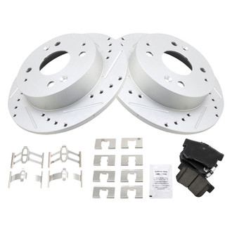 TRQ® - Performance Ceramic Rear Brake Kit