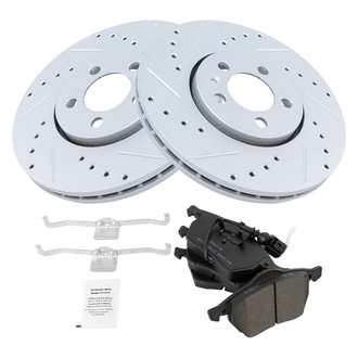 TRQ® - Performance Semi-Metallic Front Brake Kit